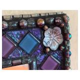 Artisan Mosaic Tiled Mirror by Rebecca Carroll, 12 x 12.5 Inches
