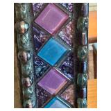 Artisan Mosaic Tiled Mirror by Rebecca Carroll, 12 x 12.5 Inches