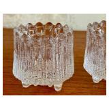 Pair of Vintage Iittala Ultima Thule Candleholders, 3 Inch Tall