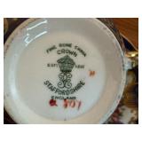 Collection of Assorted English Bone China Teacups and Saucers