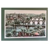 Framed Signed Numbered Cityscape Print