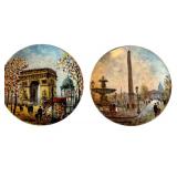 Set of 2 Limoges France Porcelain Collector Plates by Louis Dali