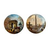 Set of 2 Limoges France Porcelain Collector Plates by Louis Dali