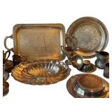 Assorted Vintage Silver Plate Collection including Reed and Barton Holiday