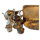 Assorted Vintage Silver Plate Collection including Reed and Barton Holiday