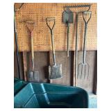 Yard Cart and Assorted Garden Tools Collection