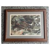 Framed Abstract Artwork Signed by J. Gordon