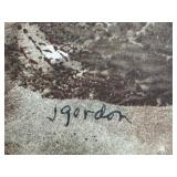 Framed Abstract Artwork Signed by J. Gordon