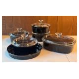 Assorted Vintage Corning Ware Bakeware Set with Lids