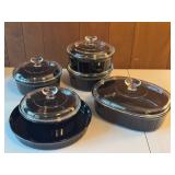 Assorted Vintage Corning Ware Bakeware Set with Lids