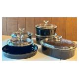 Assorted Vintage Corning Ware Bakeware Set with Lids