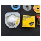 Assorted Grinding Wheels, Wire Brushes, and N95 Mask Lot