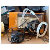 Electronics Lot: Canon Sure Shot Zoom Camera, Speakers, Calculators and Accessories