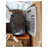 Electronics Lot: Canon Sure Shot Zoom Camera, Speakers, Calculators and Accessories