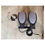 Electronics Lot: Canon Sure Shot Zoom Camera, Speakers, Calculators and Accessories