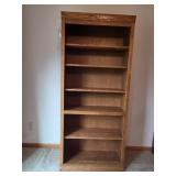 Solid Oak 5-Shelf Bookcase by Arkadia, 72x32x12 Inches