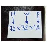 Solid Oak 5-Shelf Bookcase by Arkadia, 72x32x12 Inches