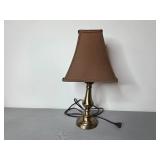 Pair of Brass Table Lamps with Fabric Shades