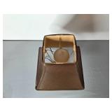 Pair of Brass Table Lamps with Fabric Shades