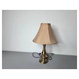 Pair of Brass Table Lamps with Fabric Shades