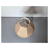 Pair of Brass Table Lamps with Fabric Shades