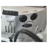 Mantel Clock, Sharp Alarm Clock, and Teapot Wall Clock Lot