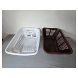 Set of Plastic Laundry Baskets Assorted Styles