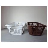 Set of Plastic Laundry Baskets Assorted Styles