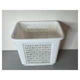 Laundry Basket, Wicker Basket, and Plastic Storage Bin Set