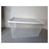 Set of 4 Plastic Storage Totes with Lids