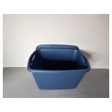 Set of 4 Plastic Storage Totes with Lids