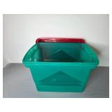 Set of 3 Plastic Storage Bins with Lids