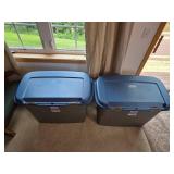 Set of 2 Sterilite 30-Gallon Plastic Storage Totes with Lids