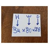 Vintage Ethan Allen Wood Frame Sofa with Green Cushions 80in Wide