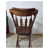 Wooden Spindle Back Rocking Chair with Armrests