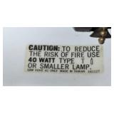 Vintage Brass Bankers Desk Lamp with Green Glass Shade