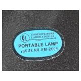 Vintage Brass Bankers Desk Lamp with Green Glass Shade