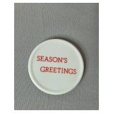 1989 Dayton Hudson Christmas Porcelain Tea Set and Plates Made in Japan