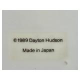 1989 Dayton Hudson Christmas Porcelain Tea Set and Plates Made in Japan