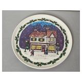 1989 Dayton Hudson Christmas Porcelain Tea Set and Plates Made in Japan