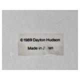 1989 Dayton Hudson Christmas Porcelain Tea Set and Plates Made in Japan