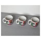 1989 Dayton Hudson Christmas Porcelain Tea Set and Plates Made in Japan