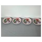 1989 Dayton Hudson Christmas Porcelain Tea Set and Plates Made in Japan