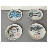 1989 Dayton Hudson Christmas Porcelain Tea Set and Plates Made in Japan
