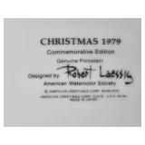 1989 Dayton Hudson Christmas Porcelain Tea Set and Plates Made in Japan