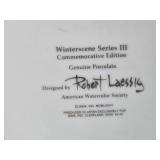 1989 Dayton Hudson Christmas Porcelain Tea Set and Plates Made in Japan