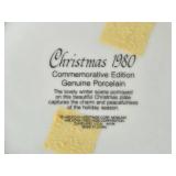 1989 Dayton Hudson Christmas Porcelain Tea Set and Plates Made in Japan