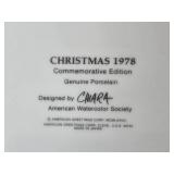 1989 Dayton Hudson Christmas Porcelain Tea Set and Plates Made in Japan