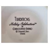 Christopher Radko Traditions Holiday Celebrations Serving Set with Creamer, Sugar Bowl, and 4 Bowls