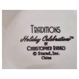 Christopher Radko Traditions Holiday Celebrations Serving Set with Creamer, Sugar Bowl, and 4 Bowls